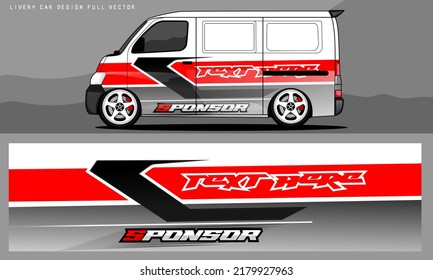car livery graphic vector. abstract grunge background design for vehicle vinyl wrap and car branding	