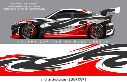 car livery graphic vector. abstract grunge background design for vehicle vinyl wrap and car branding