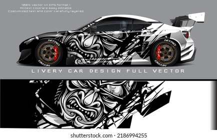 car livery graphic vector. abstract grunge background design for vehicle vinyl wrap and car branding