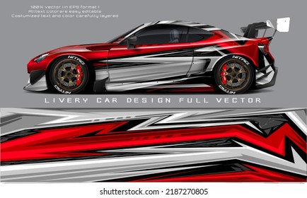 car livery graphic vector. abstract grunge background design for vehicle vinyl wrap and car branding