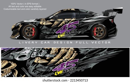 car livery graphic vector. abstract grunge background design for vehicle vinyl wrap and car branding	