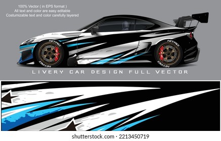 car livery graphic vector. abstract grunge background design for vehicle vinyl wrap and car branding	