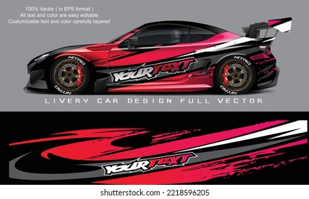 car livery graphic vector. abstract grunge background design for vehicle vinyl wrap and car branding	