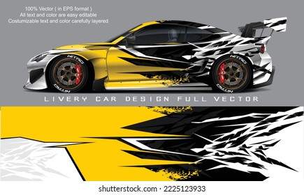 car livery graphic vector. abstract grunge background design for vehicle vinyl wrap and car branding	