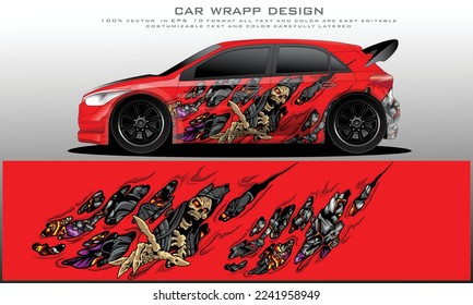 car livery graphic vector. abstract grunge background design for vehicle vinyl wrap and car branding