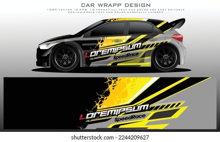 Auto-Livery-Grafik-Vektorgrafik. abstraktes Grunge-Hintergrund-Design für die Fahrzeug-Vinyl-Verpackung und die Automarkierung