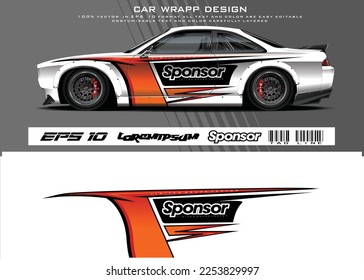 car livery graphic vector. abstract grunge background design for vehicle vinyl wrap and car branding