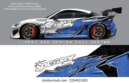 car livery graphic vector. abstract grunge background design for vehicle vinyl wrap and car branding