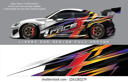 car livery graphic vector. abstract grunge background design for vehicle vinyl wrap and car branding