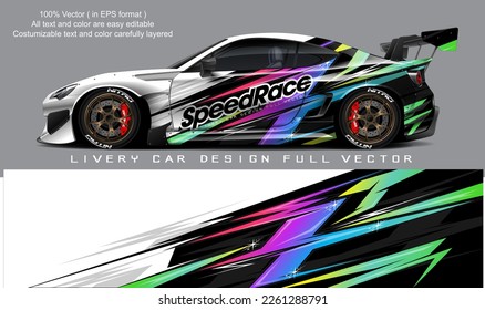 car livery graphic vector. abstract grunge background design for vehicle vinyl wrap and car branding