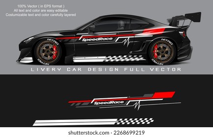 car livery graphic vector. abstract grunge background design for vehicle vinyl wrap and car branding