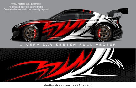 car livery graphic vector. abstract grunge background design for vehicle vinyl wrap and car branding