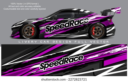 car livery graphic vector. abstract grunge background design for vehicle vinyl wrap and car branding