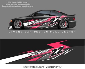 car livery graphic vector. abstract grunge background design for vehicle vinyl wrap and car branding