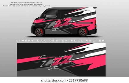 car livery graphic vector. abstract grunge background design for vehicle vinyl wrap and car branding