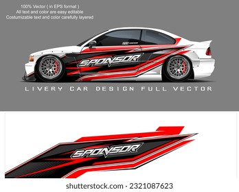 car livery graphic vector. abstract grunge background design for vehicle vinyl wrap and car branding