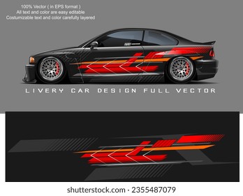 car livery graphic vector. abstract grunge background design for vehicle vinyl wrap and car branding