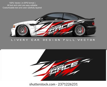 car livery graphic vector. abstract grunge background design for vehicle vinyl wrap and car branding