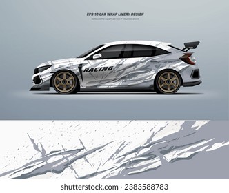 car livery graphic vector. abstract grunge background design for vehicle vinyl wrap and car branding