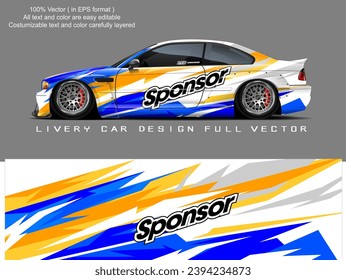 car livery graphic vector. abstract grunge background design for vehicle vinyl wrap and car branding