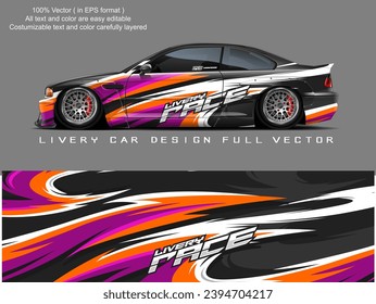 car livery graphic vector. abstract grunge background design for vehicle vinyl wrap and car branding