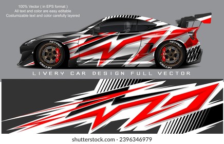 car livery graphic vector. abstract grunge background design for vehicle vinyl wrap and car branding