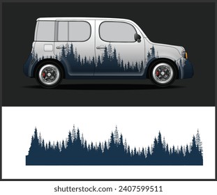 Auto-Livery-Grafik-Vektorgrafik. abstrakter Hintergrund-Design für das Fahrzeug