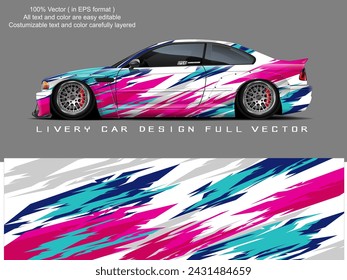 car livery graphic vector. abstract grunge background design for vehicle vinyl wrap and car 