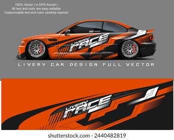 car livery graphic vector. abstract grunge background design for vehicle vinyl wrap and car branding