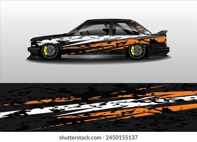 car livery graphic vector. abstract grunge background design for vehicle vinyl wrap