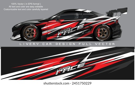 car livery graphic vector. abstract grunge background design for vehicle vinyl wrap and car branding