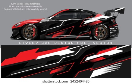 car livery graphic vector. abstract grunge background design for vehicle vinyl wrap and car branding