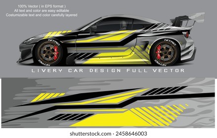 car livery graphic vector. abstract grunge background design for vehicle vinyl wrap and car branding