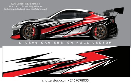 car livery graphic vector. abstract grunge background design for vehicle vinyl wrap and car branding