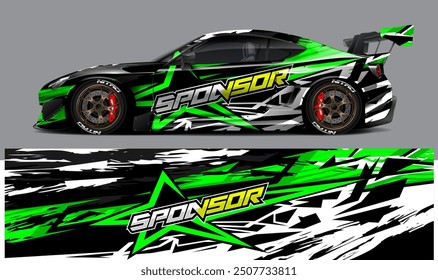 car livery graphic vector. abstract grunge background design for vehicle vinyl wrap and car branding