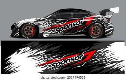 car livery graphic vector. abstract grunge background design for vehicle vinyl wrap and car branding