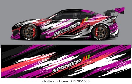 Vector gráfico de la librea del coche Diseño de fondo abstracto del grunge para el abrigo del vinilo del vehículo y la marca del coche