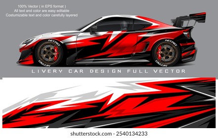 car livery graphic vector. abstract grunge background design for vehicle vinyl wrap and car branding