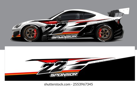 car livery graphic vector. abstract grunge background design for vehicle vinyl wrap and car branding