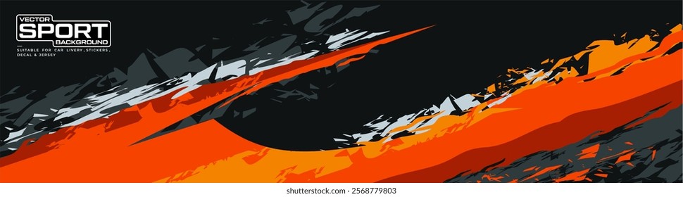 car livery graphic vector. abstract grunge background design for vehicle vinyl wrap and car branding