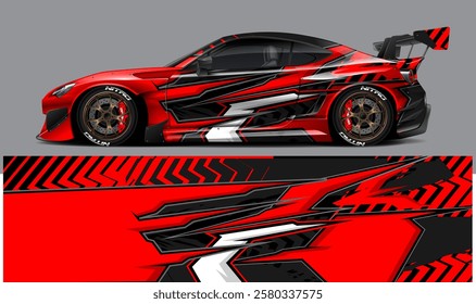 car livery graphic vector. abstract grunge background design for vehicle vinyl wrap and car branding