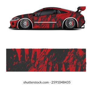 car livery graphic vector. abstract grunge background design for vehicle vinyl wrap and car branding