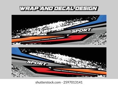 car livery graphic vector. abstract grunge background design for vehicle vinyl wrap and car branding EPS 10