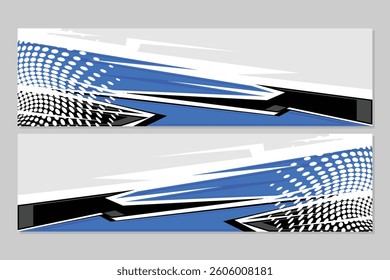 car livery graphic vector. abstract grunge background design for vehicle vinyl wrap and car branding in blue color