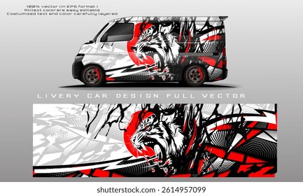 car livery graphic vector. abstract grunge background design for vehicle vinyl wrap and car branding
