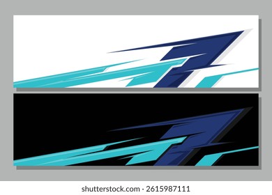 car livery graphic vector. abstract background design for vehicle vinyl wrap and sports car, racing car, rally, and decal in white and black color background