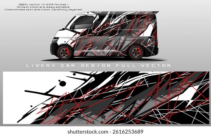 car livery graphic vector. abstract grunge background design for vehicle vinyl wrap and car branding