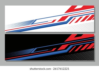 car livery graphic vector. abstract background design for vehicle vinyl wrap and sports car, racing car, rally, and decal in white and black color background