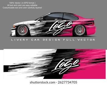 car livery graphic vector. abstract grunge background design for vehicle vinyl wrap and car branding