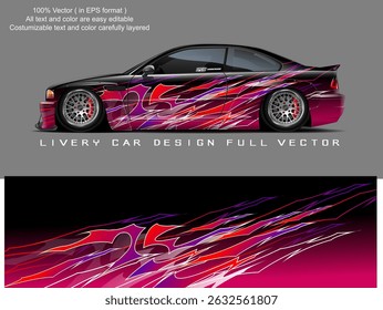 car livery graphic vector. abstract grunge background design for vehicle vinyl wrap and car branding